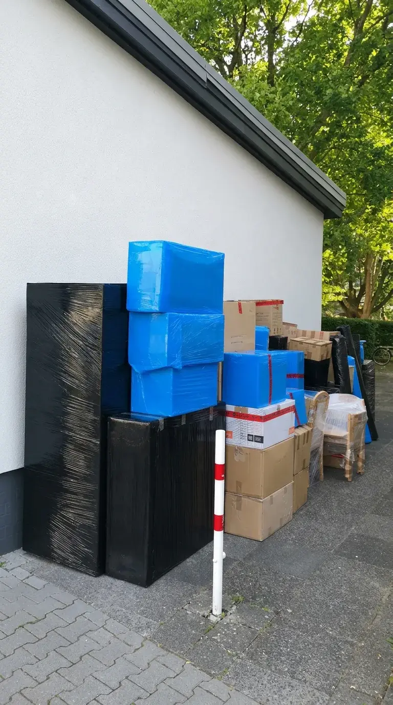 Möbel und Hausstand sortiert nach draußen gestellt — Entrümpelung Braunschweig